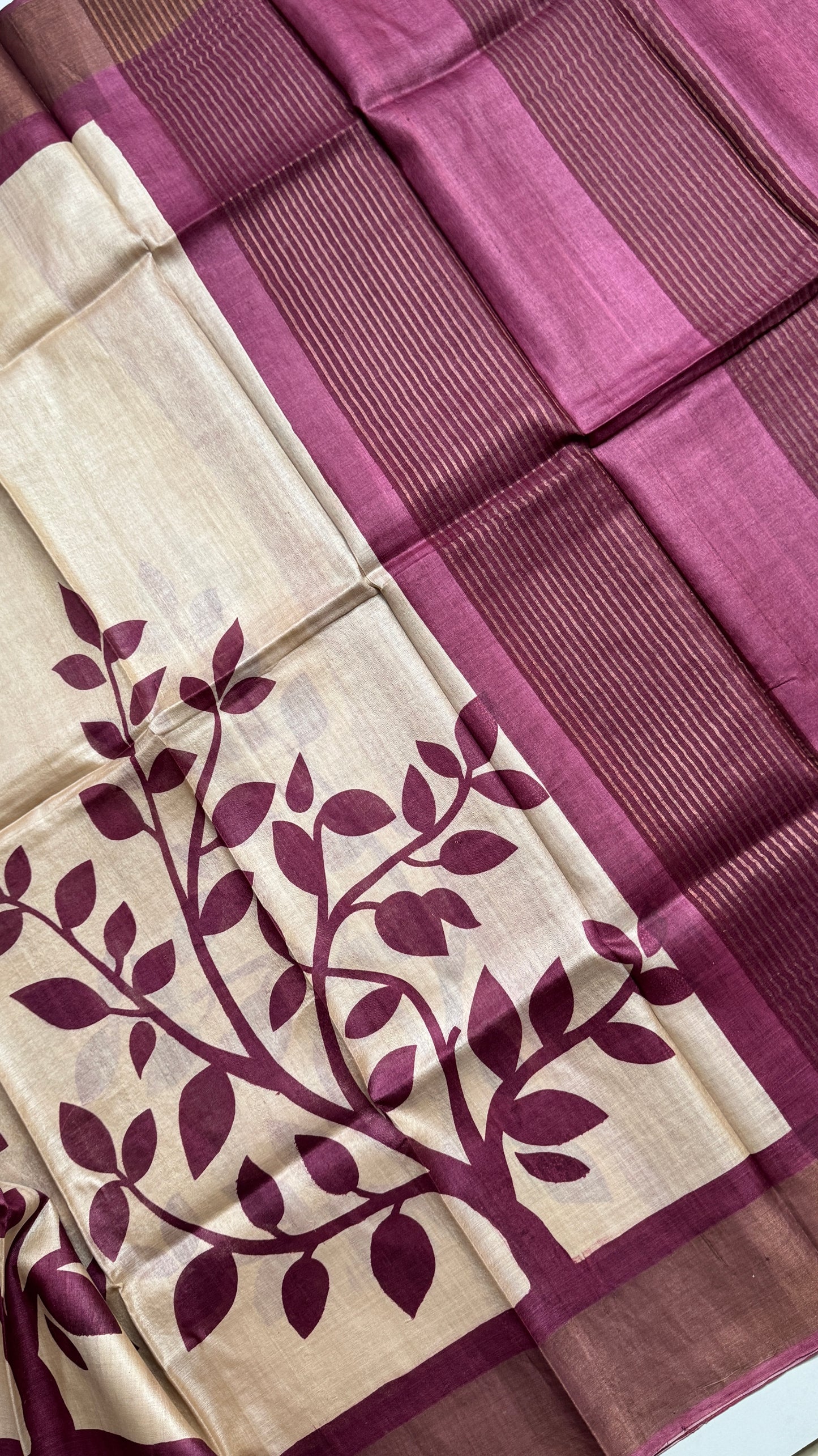 Handloom Pure Tussar Silk Saree