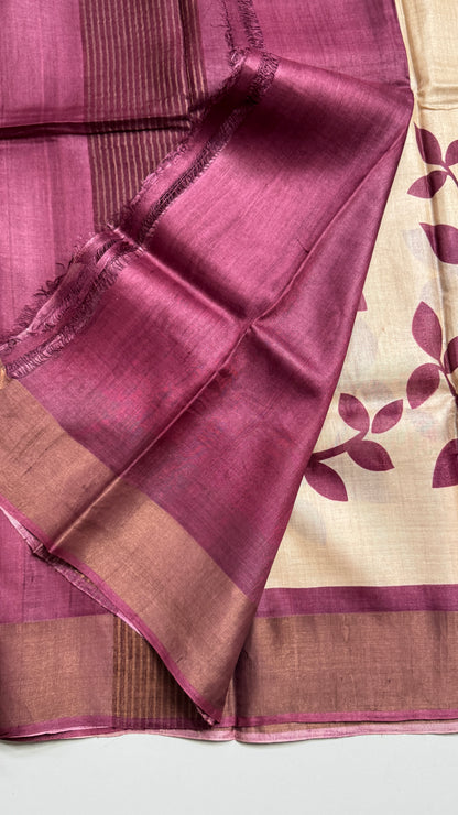 Handloom Pure Tussar Silk Saree