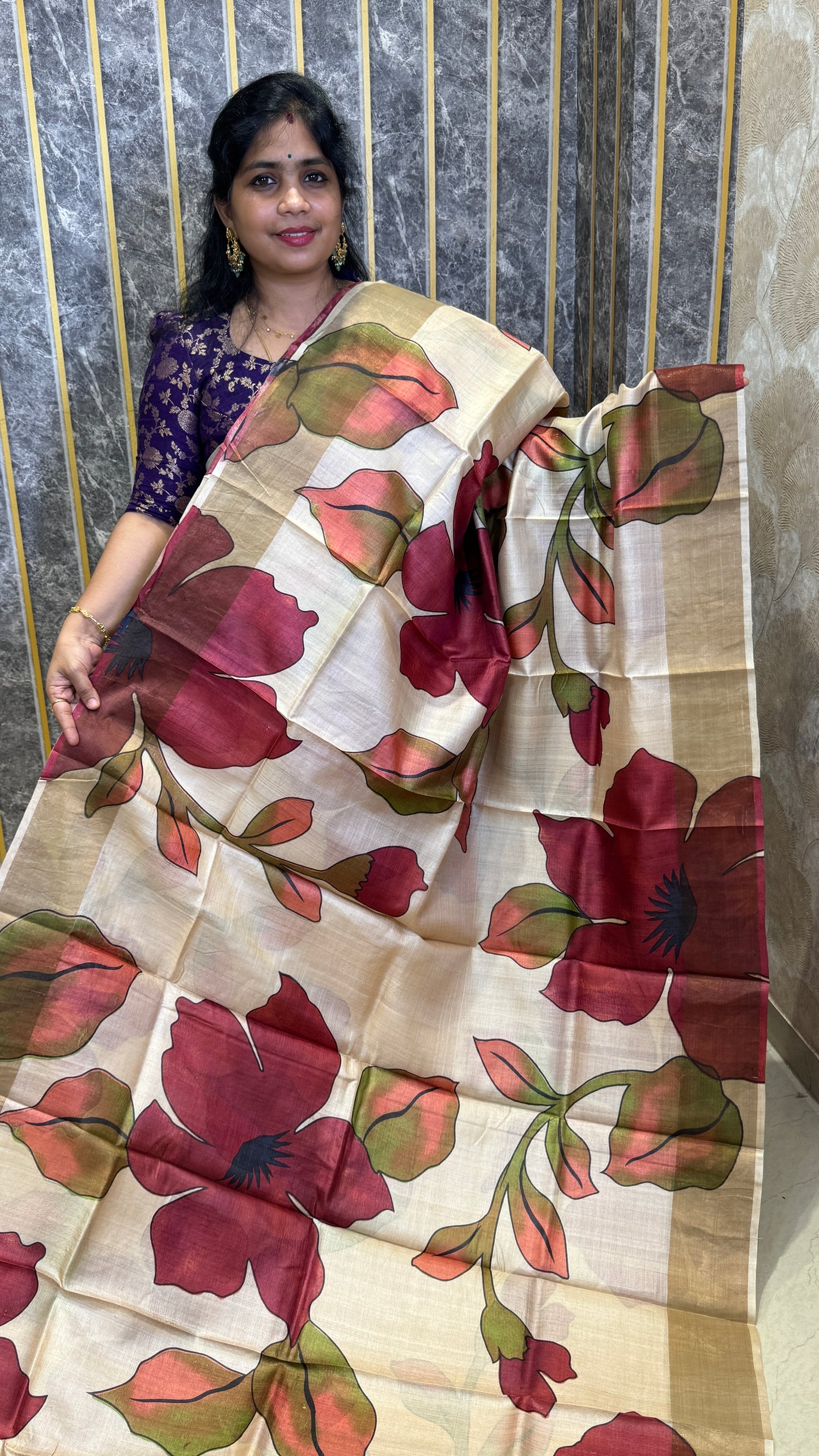 Handloom Pure Tussar Silk Saree