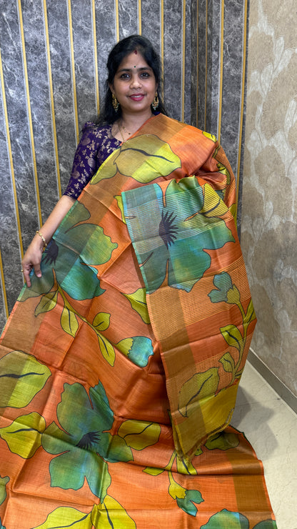 Handloom Pure Tussar Silk Saree