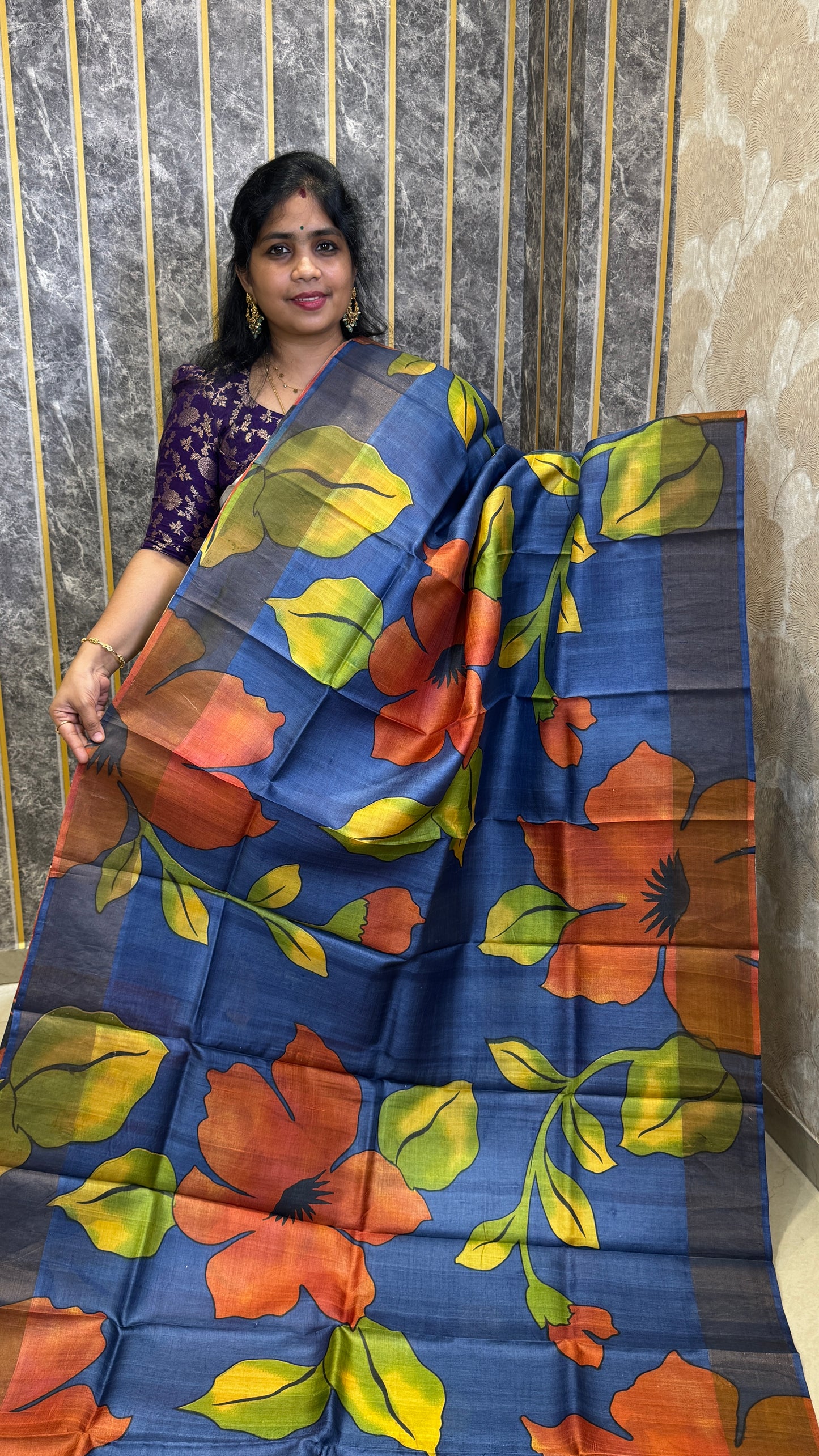 Handloom Pure Tussar Silk Saree
