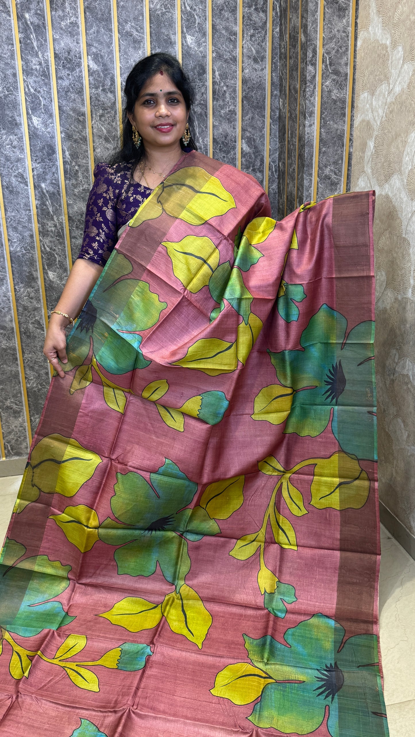 Handloom Pure Tussar Silk Saree