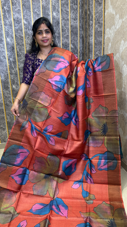 Handloom Pure Tussar Silk Saree
