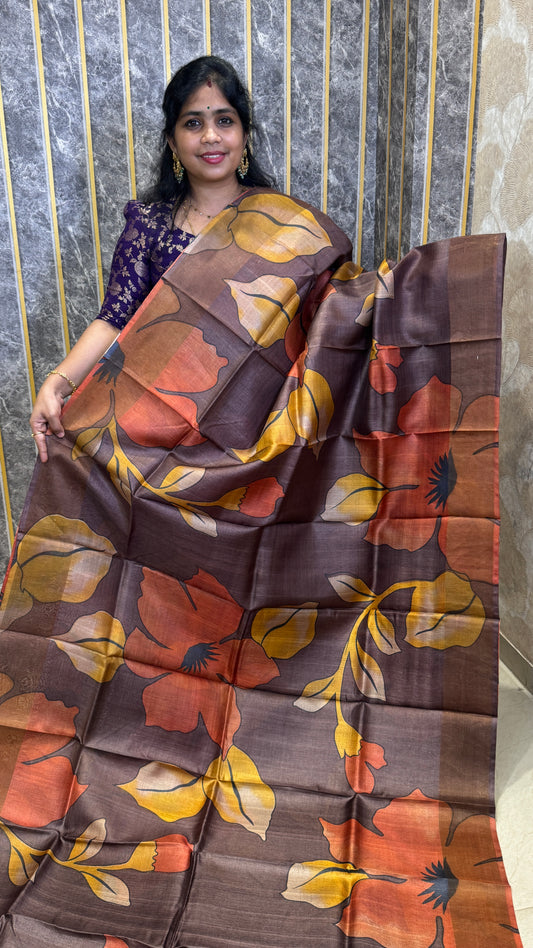 Handloom Pure Tussar Silk Saree
