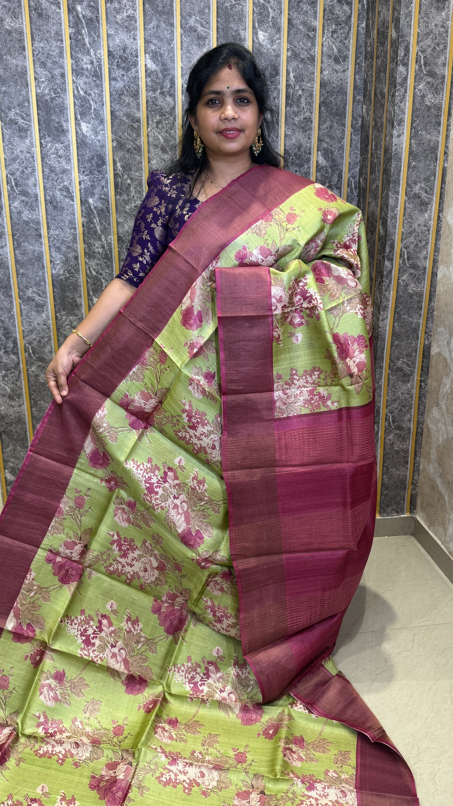 Handloom Pure Tussar Silk Saree