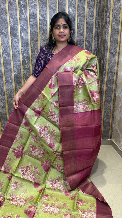 Handloom Pure Tussar Silk Saree