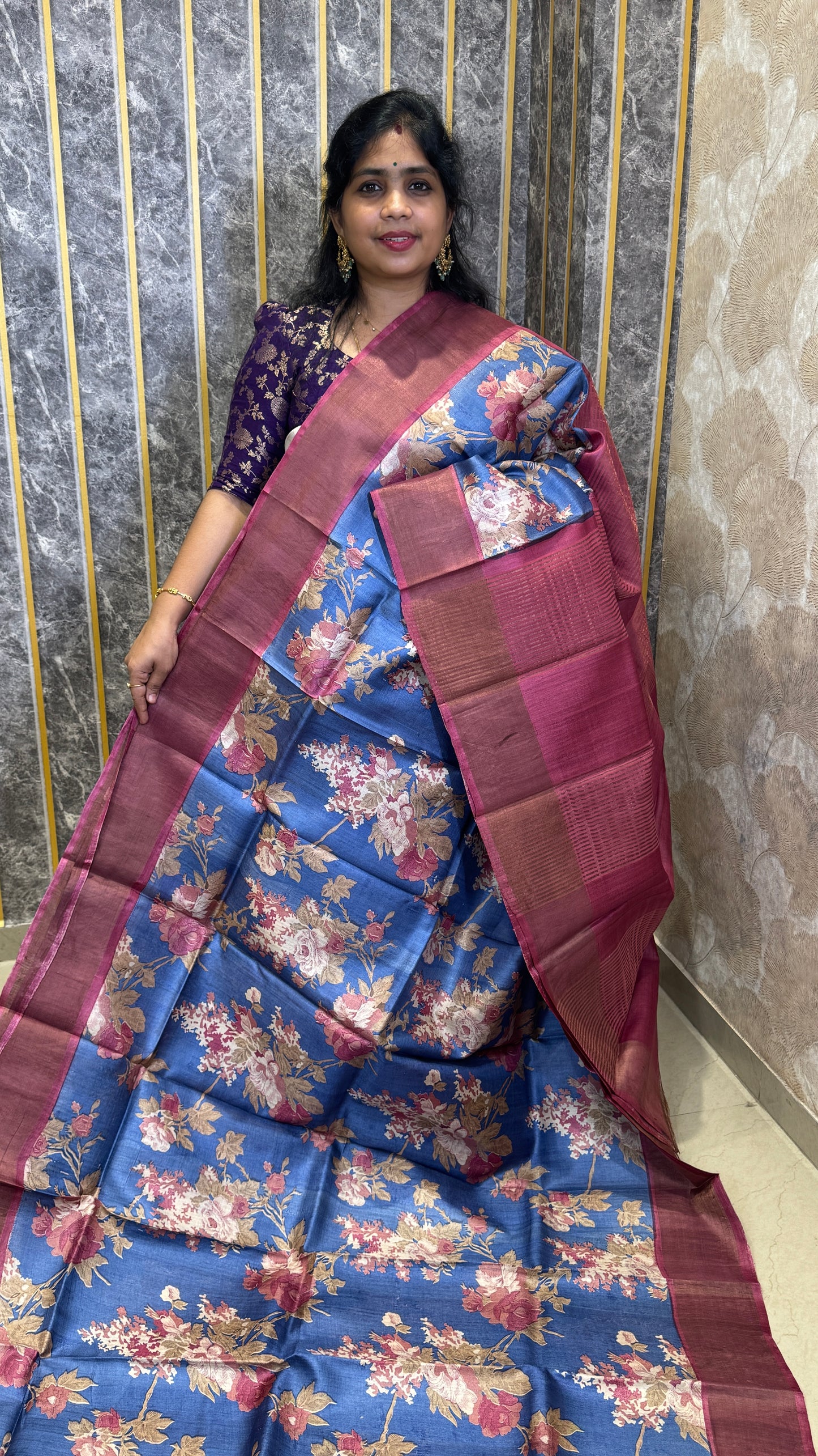 Handloom Pure Tussar Silk Saree