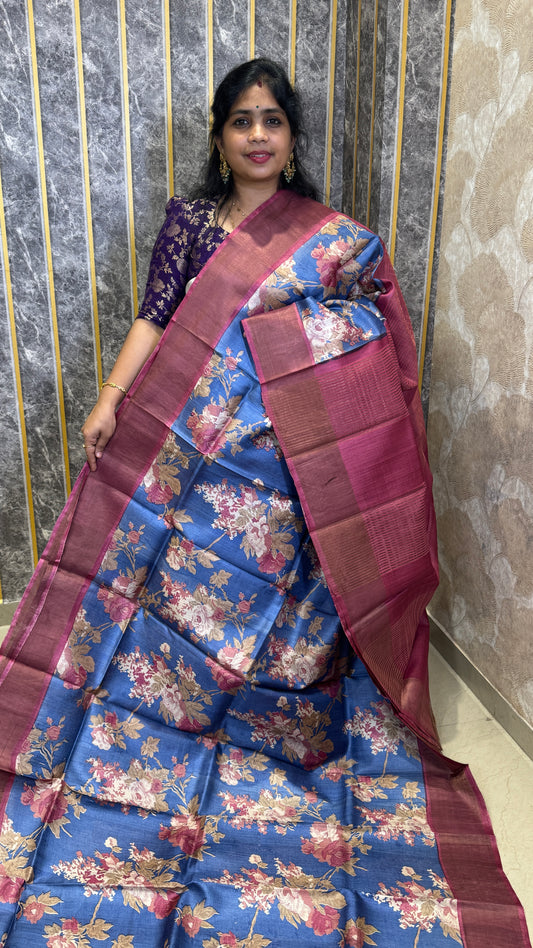 Handloom Pure Tussar Silk Saree