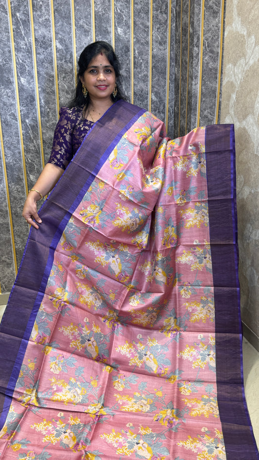 Handloom Pure Tussar Silk Saree