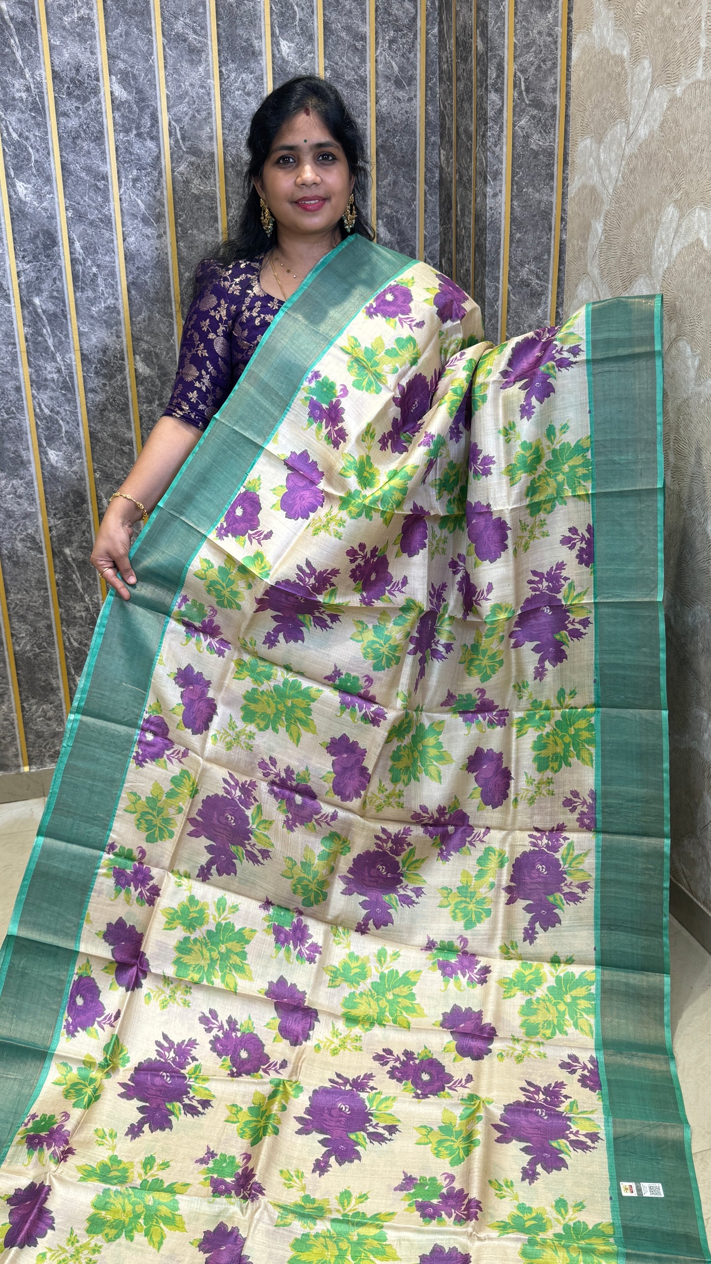Handloom Pure Tussar Silk Saree