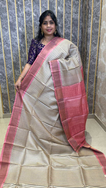 Handloom Pure Tussar Silk Saree