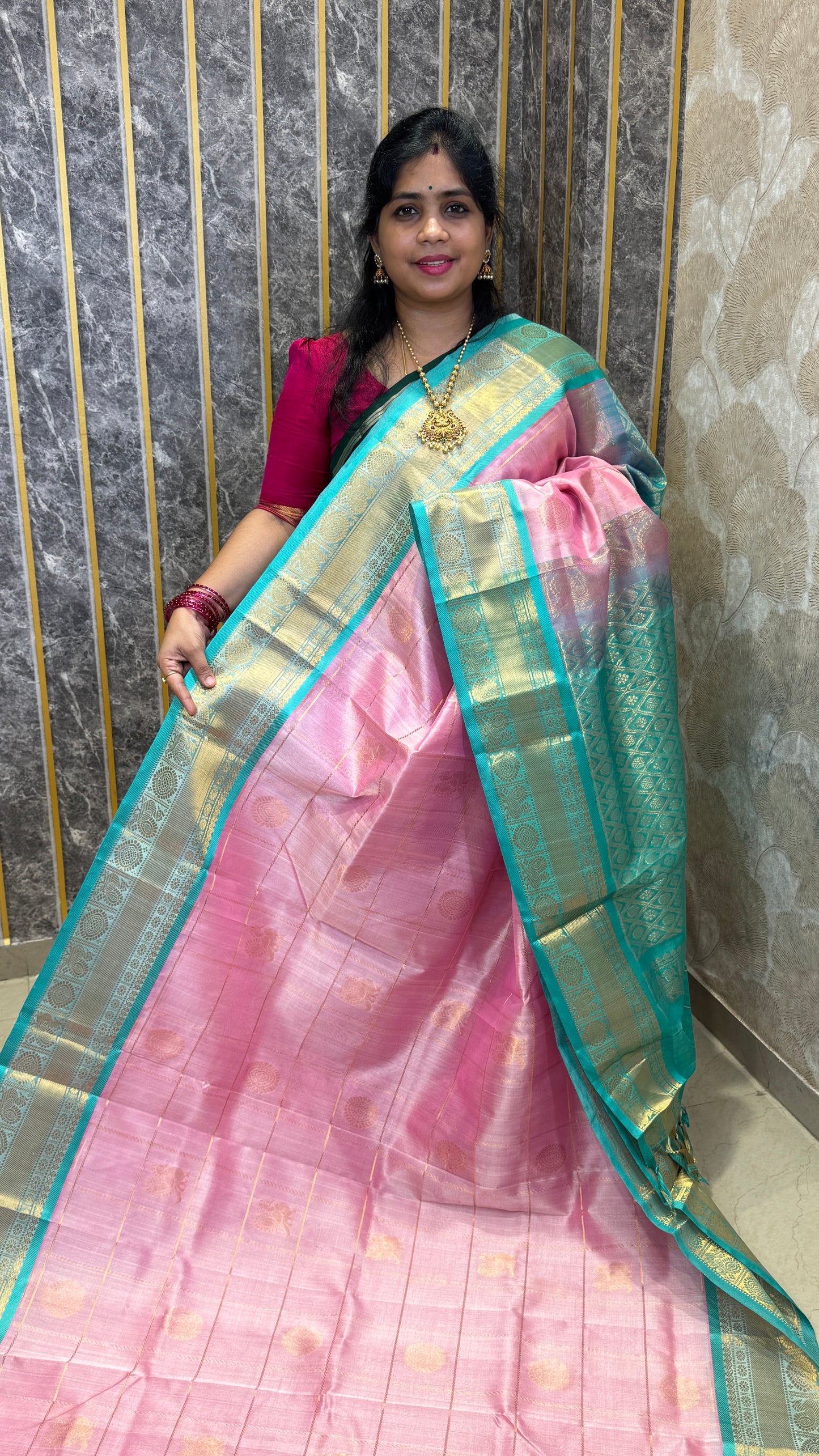 Mayil & Chakram Butta Pure Silk Cotton Saree