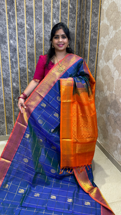 Mayil & Chakram Butta Pure Silk Cotton Saree