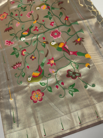 Semi Paithani Silk Saree