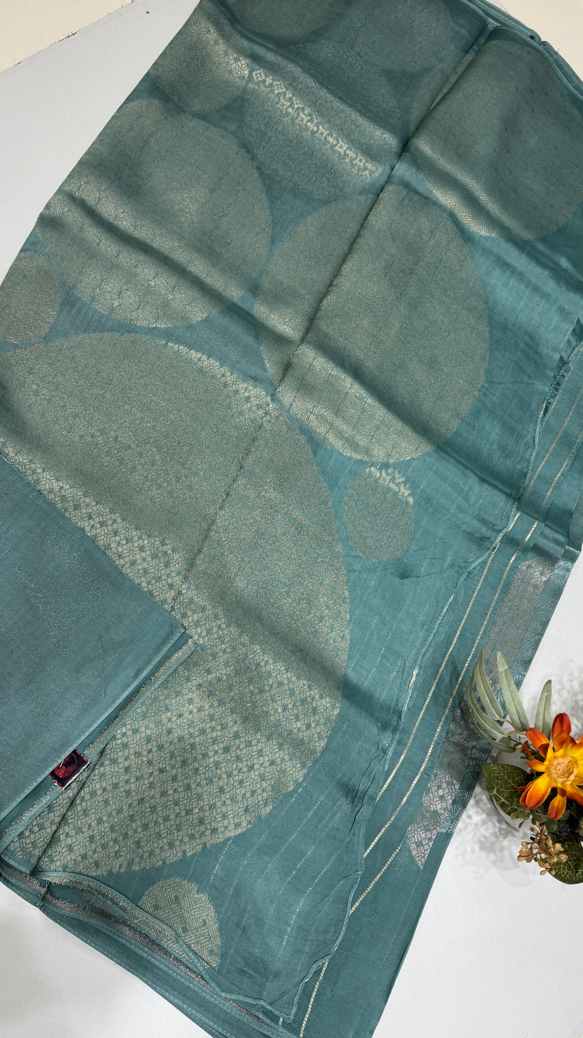 Borderless Tussar Georgette Saree