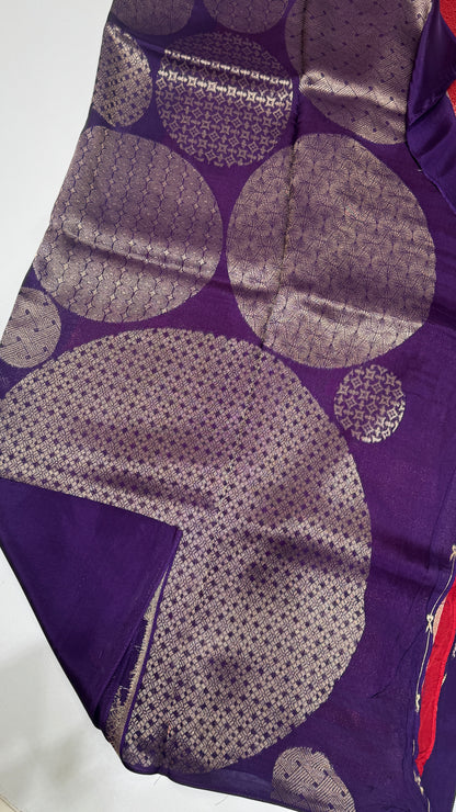 Borderless Tussar Georgette Saree