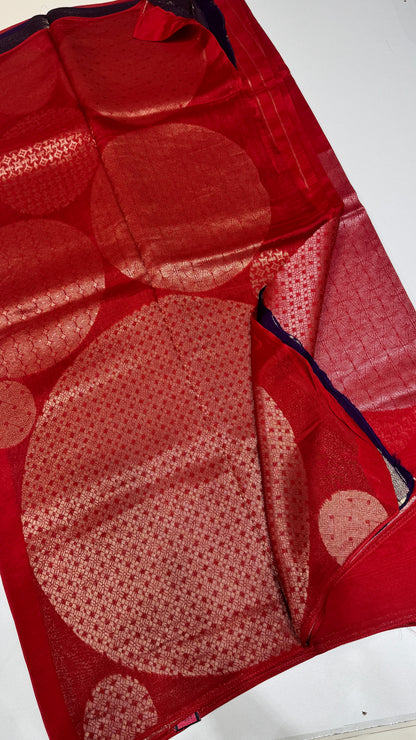 Borderless Tussar Georgette Saree