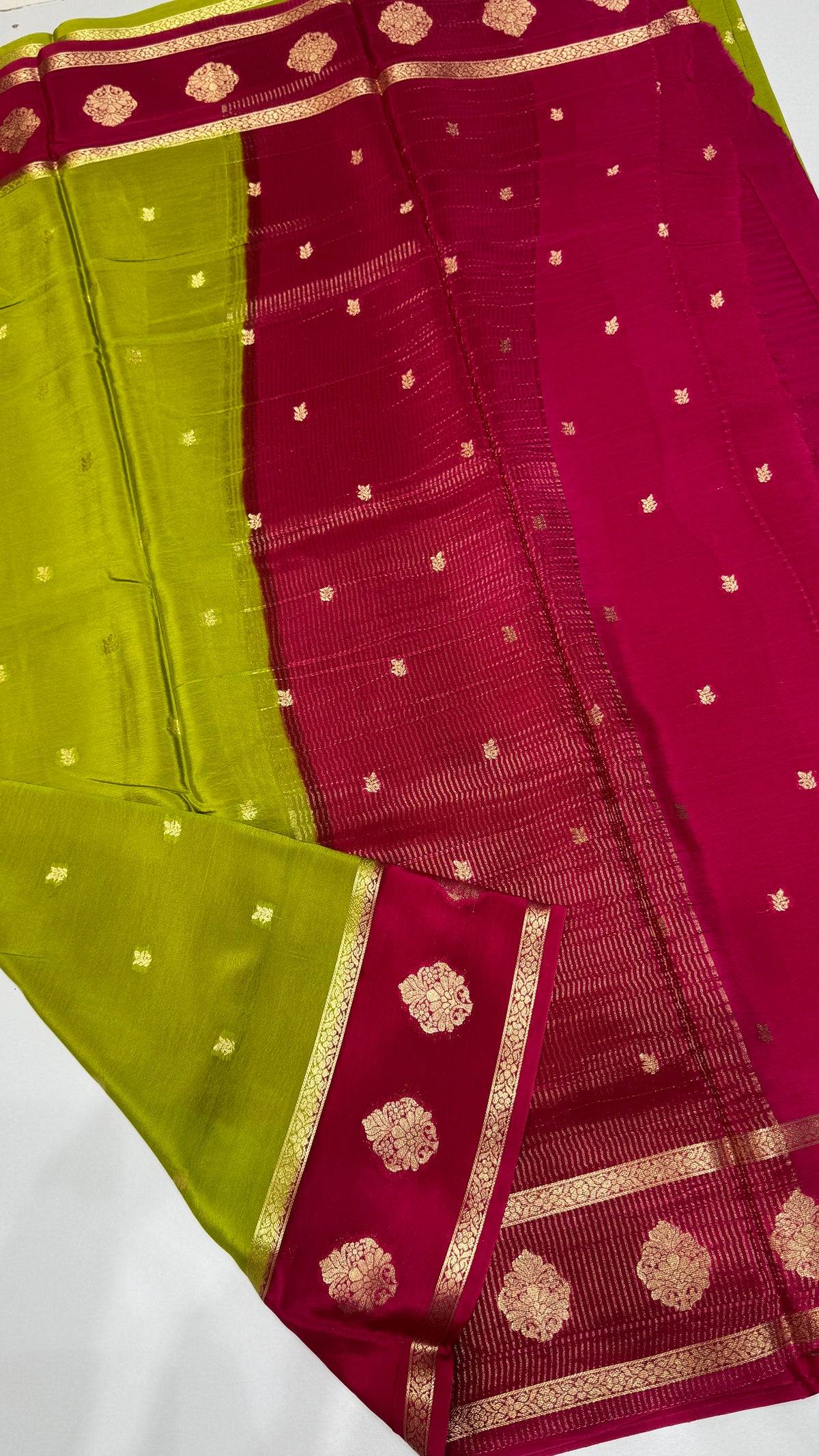 Checks Semi Mysore Silk Saree