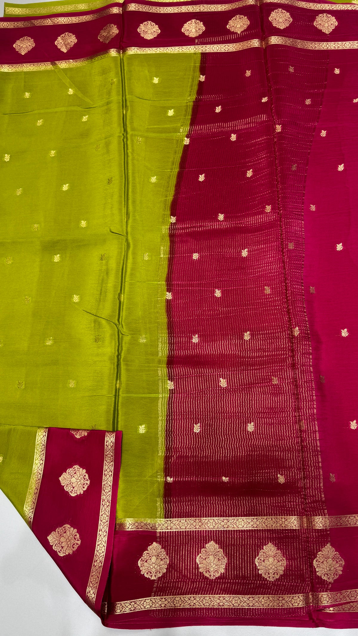 Checks Semi Mysore Silk Saree