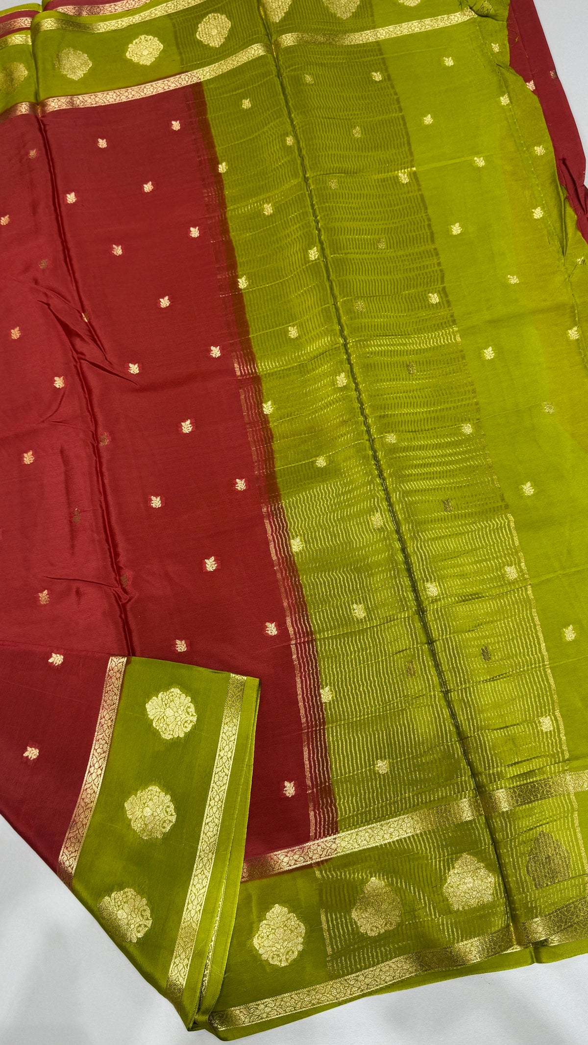 Checks Semi Mysore Silk Saree