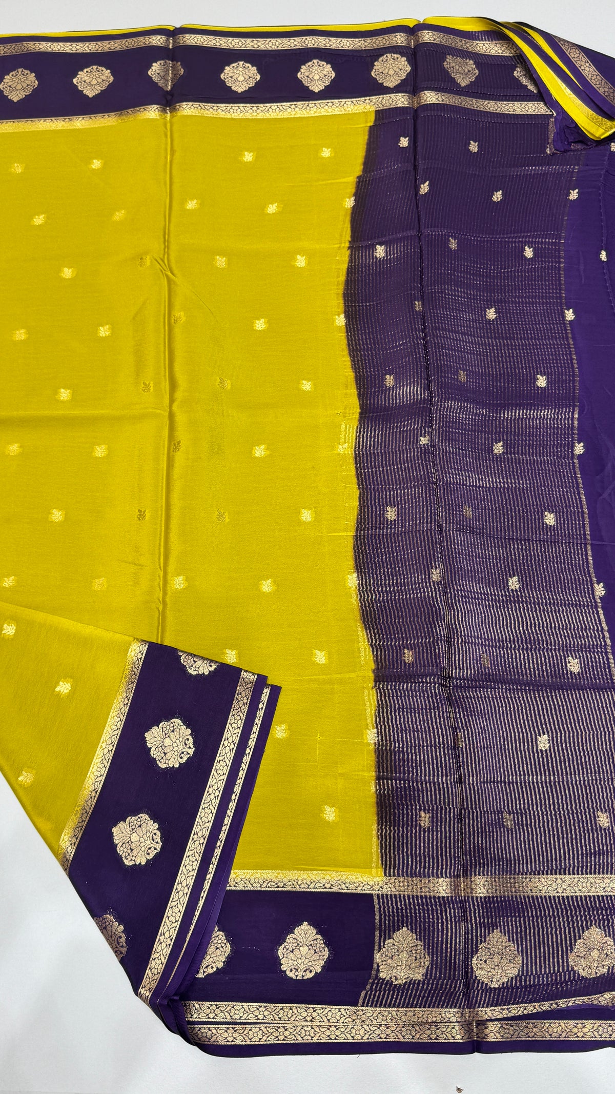 Checks Semi Mysore Silk Saree