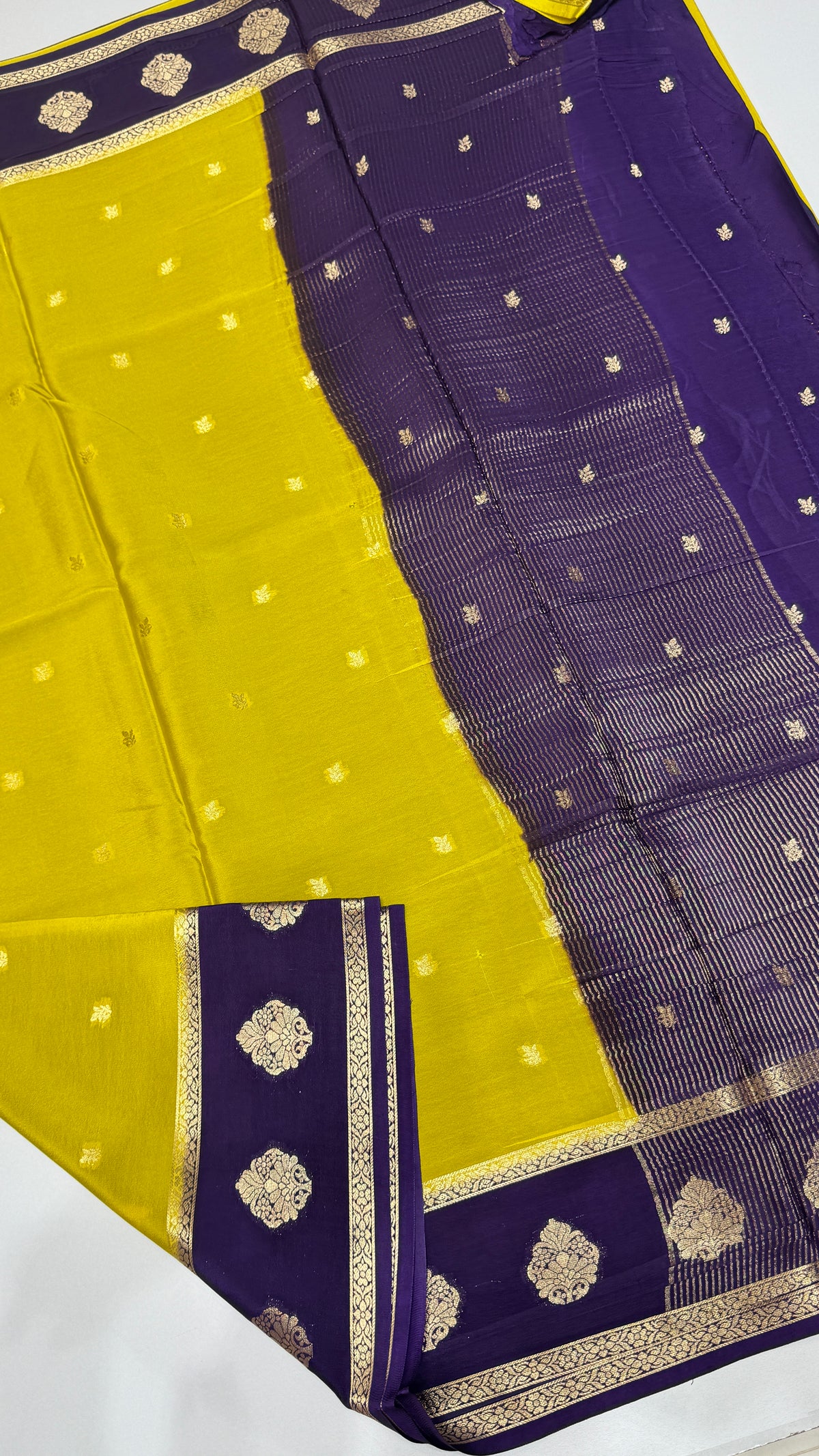 Checks Semi Mysore Silk Saree