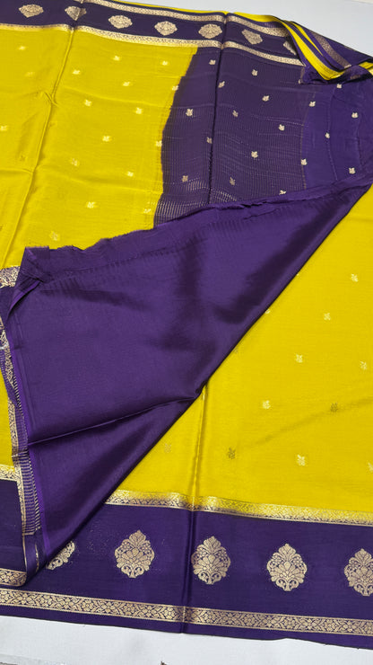Checks Semi Mysore Silk Saree