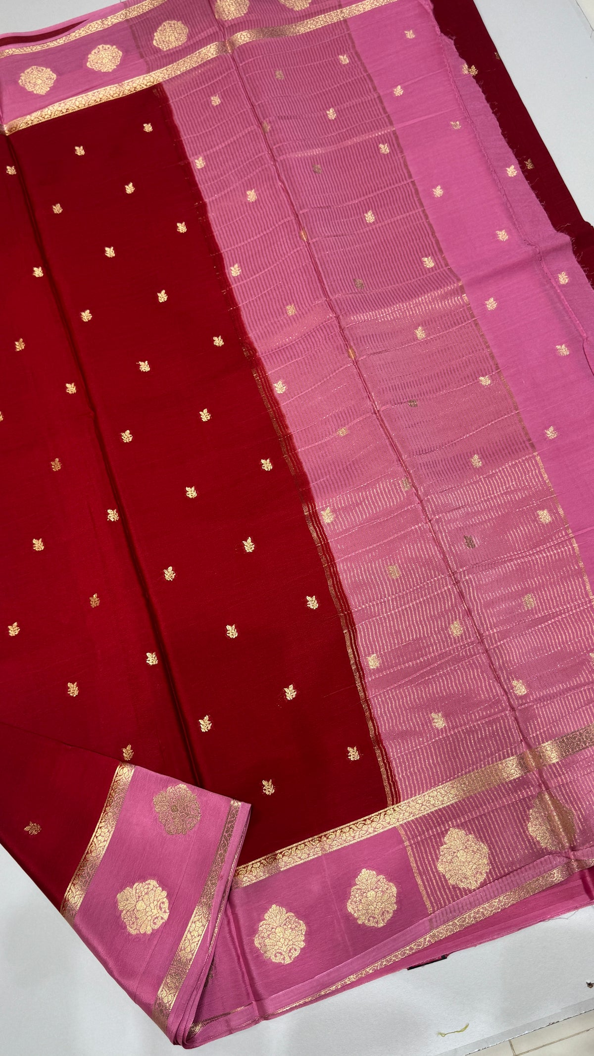 Checks Semi Mysore Silk Saree