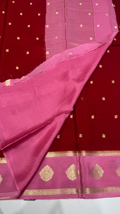 Checks Semi Mysore Silk Saree