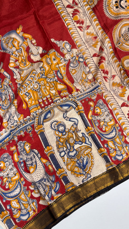 Kalamkari Chennuri Silk Saree