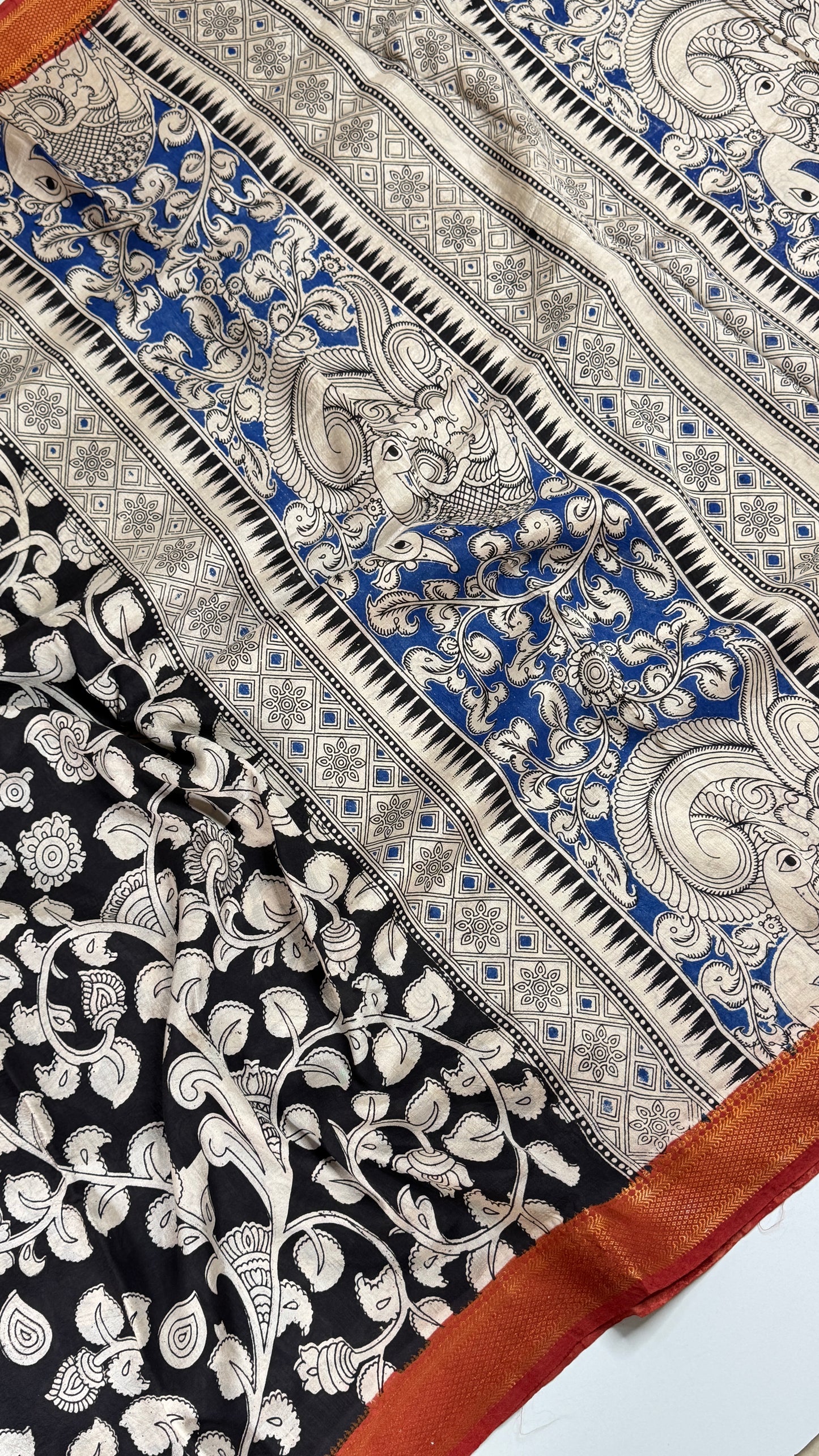 Kalamkari Chennuri Silk Saree