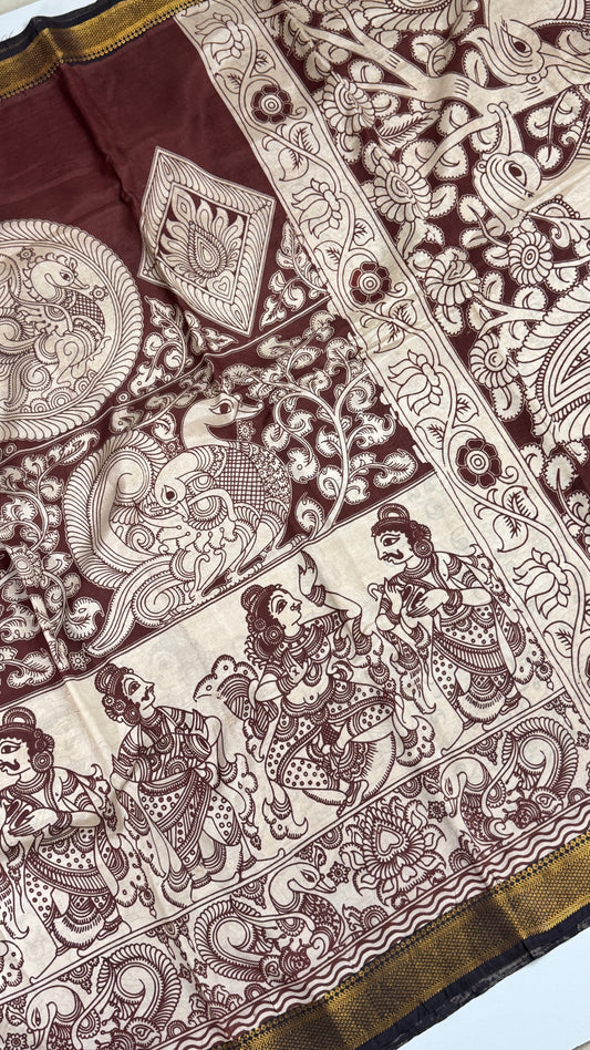 Kalamkari Chennuri Silk Saree