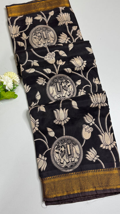 Kalamkari Chennuri Silk Saree