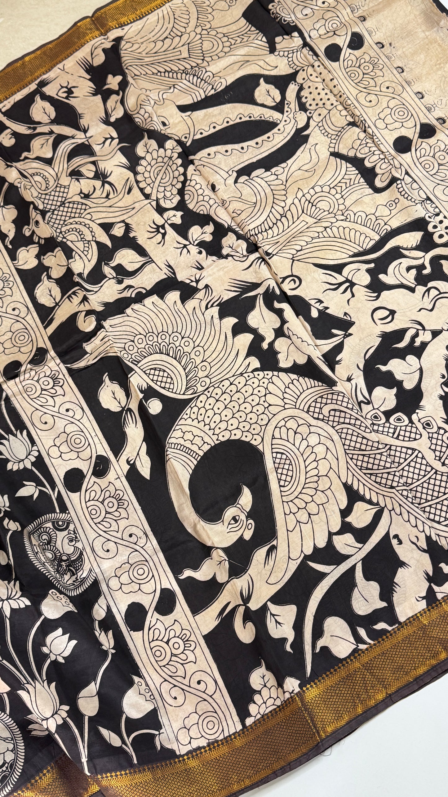 Kalamkari Chennuri Silk Saree