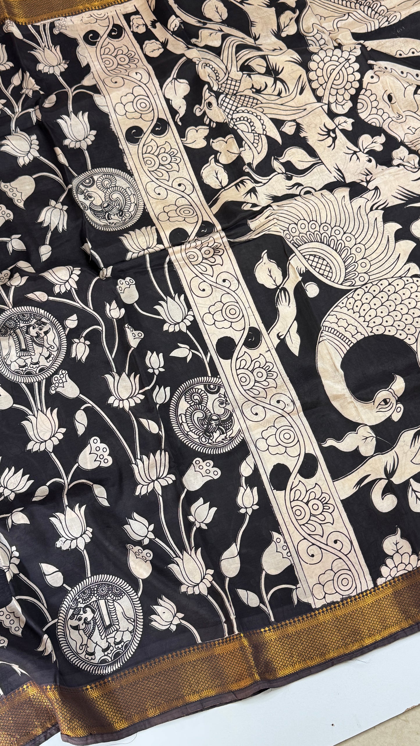 Kalamkari Chennuri Silk Saree