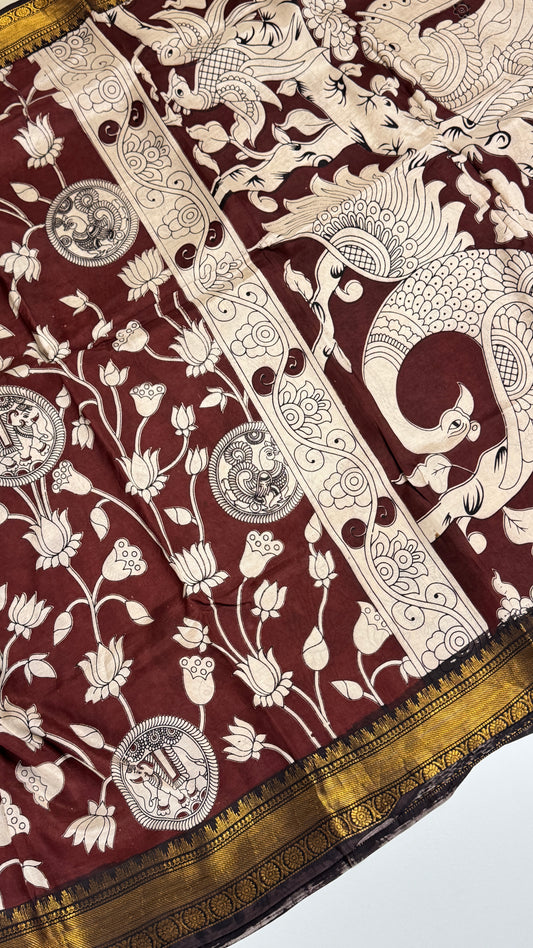 Kalamkari Chennuri Silk Saree