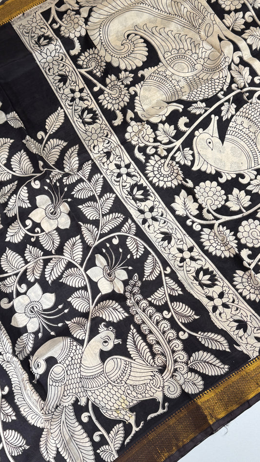 Kalamkari Chennuri Silk Saree