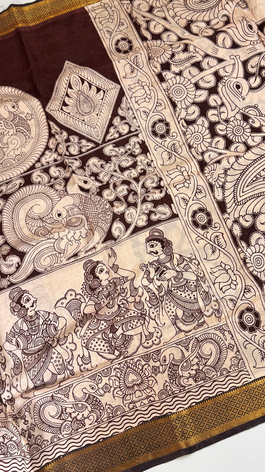 Kalamkari Chennuri Silk Saree
