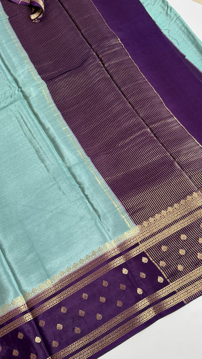 Semi Mysore Crepe with Gap Border Saree