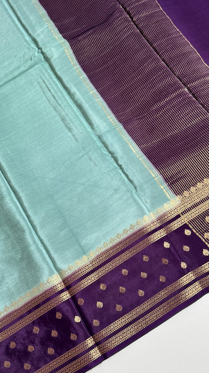 Semi Mysore Crepe with Gap Border Saree