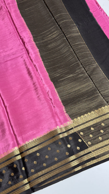 Semi Mysore Crepe with Gap Border Saree