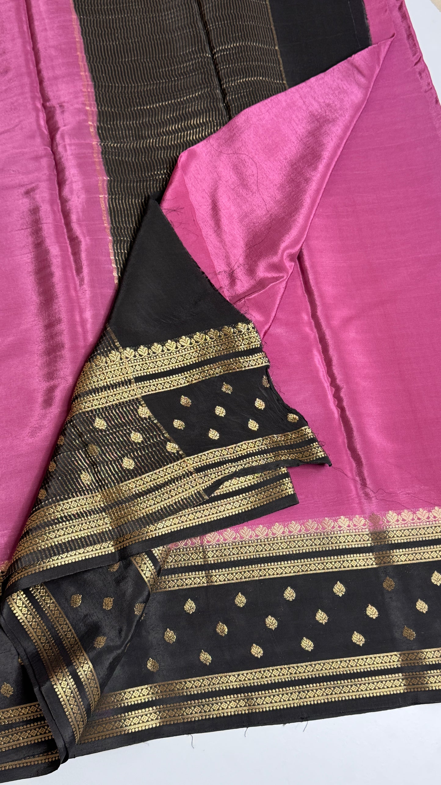 Semi Mysore Crepe with Gap Border Saree