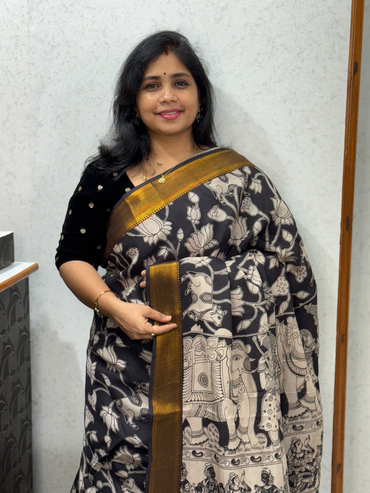 Kalamkari Chennuri Silk Saree