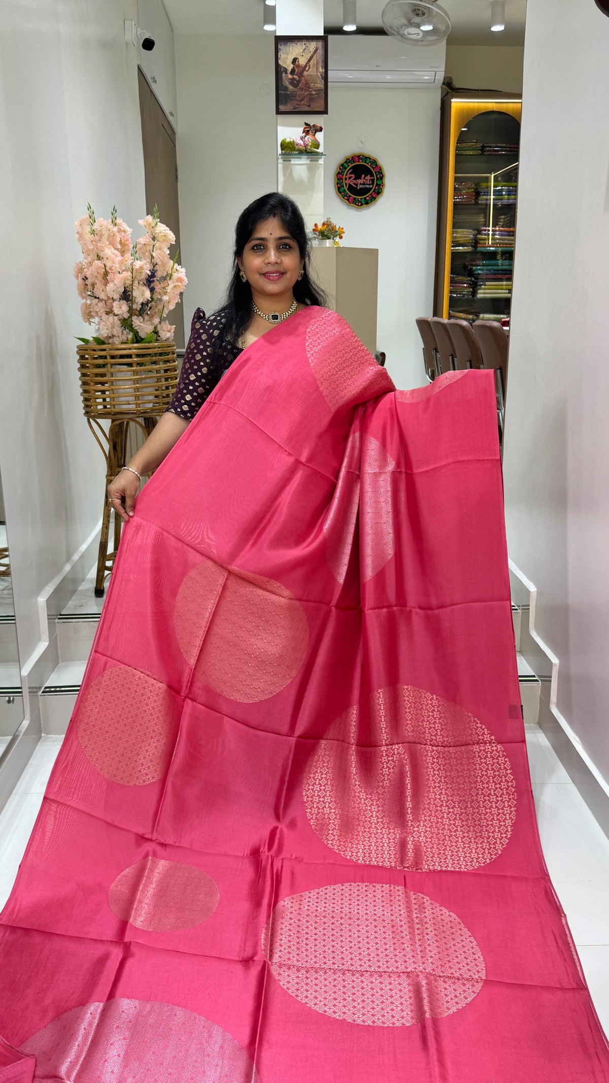 Borderless Tussar Georgette Saree