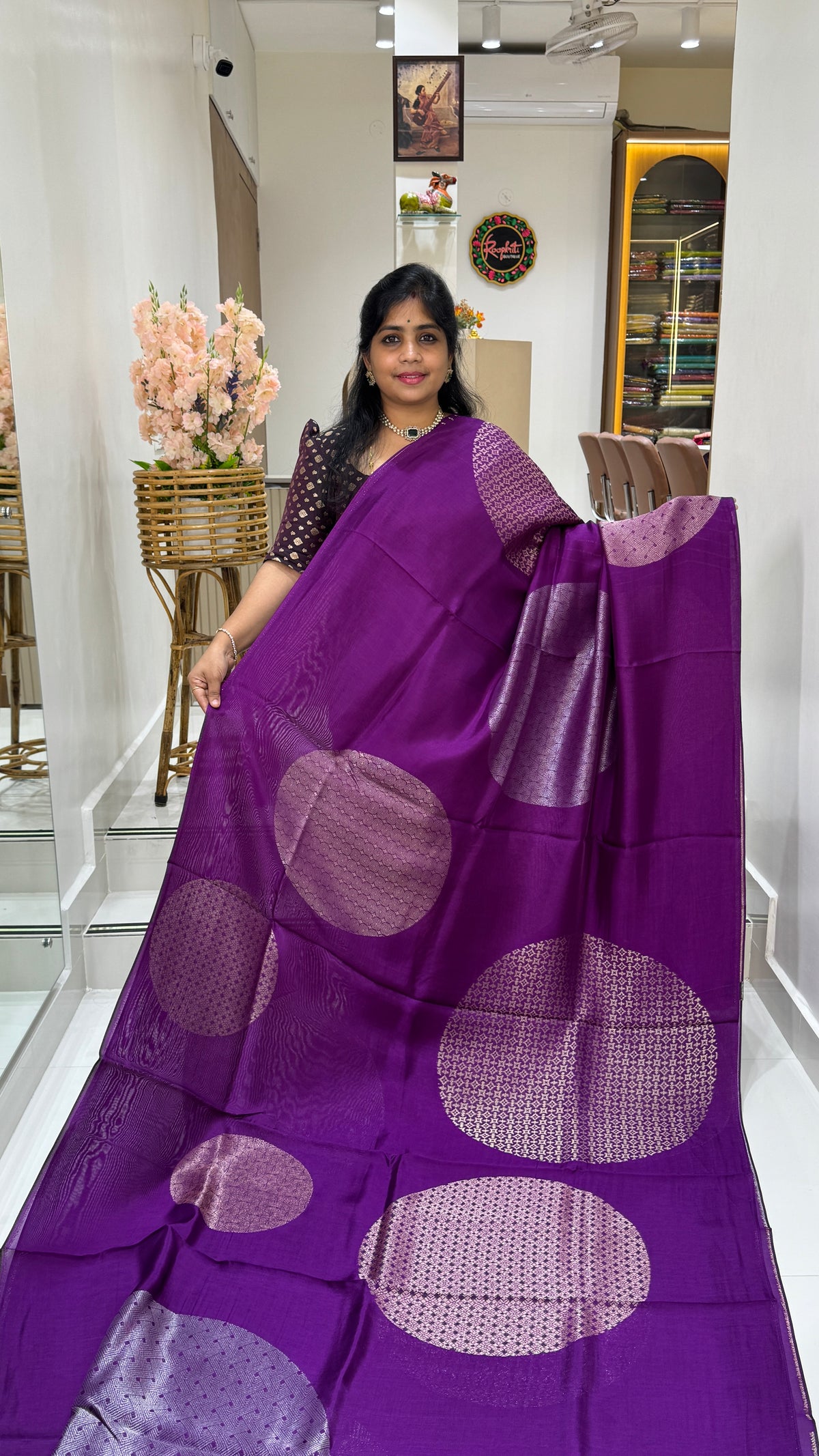 Borderless Tussar Georgette Saree