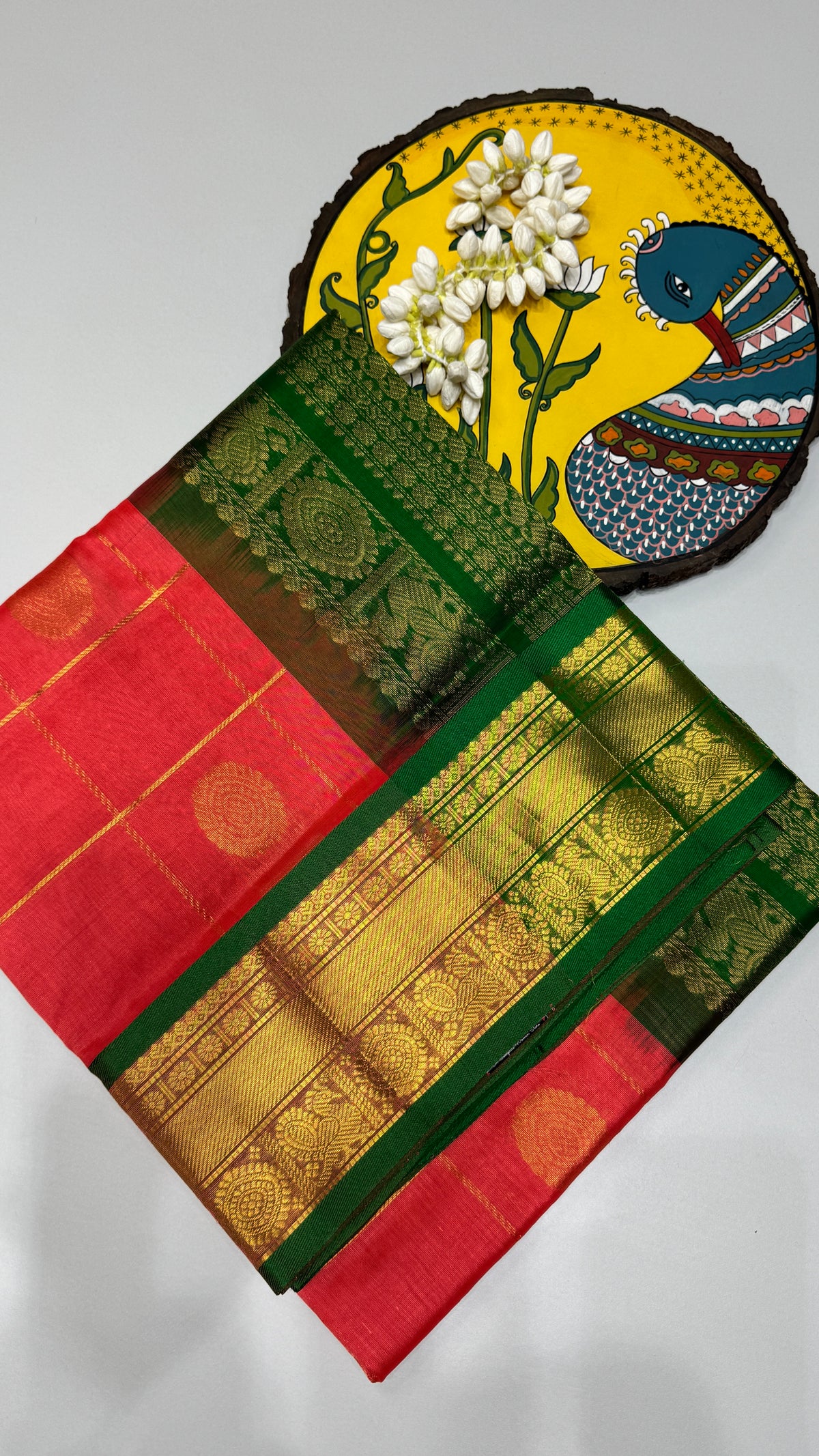 Mayil & Chakram Butta Pure Silk Cotton Saree