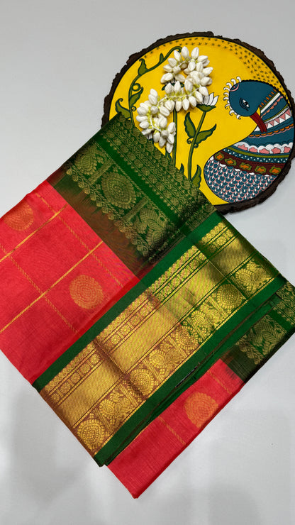 Mayil & Chakram Butta Pure Silk Cotton Saree