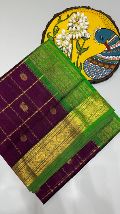 Mayil & Chakram Butta Pure Silk Cotton Saree