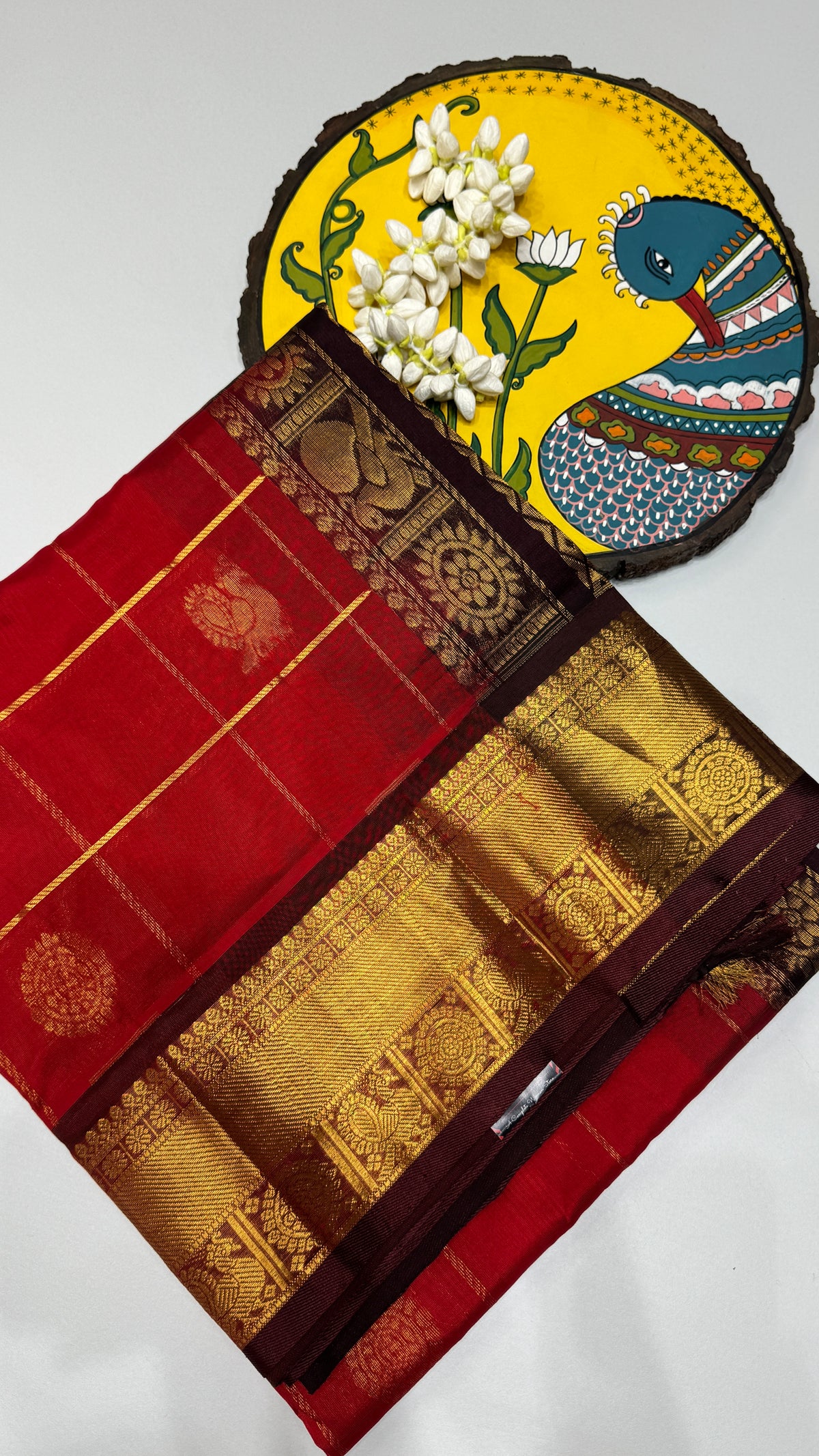Mayil & Chakram Butta Pure Silk Cotton Saree
