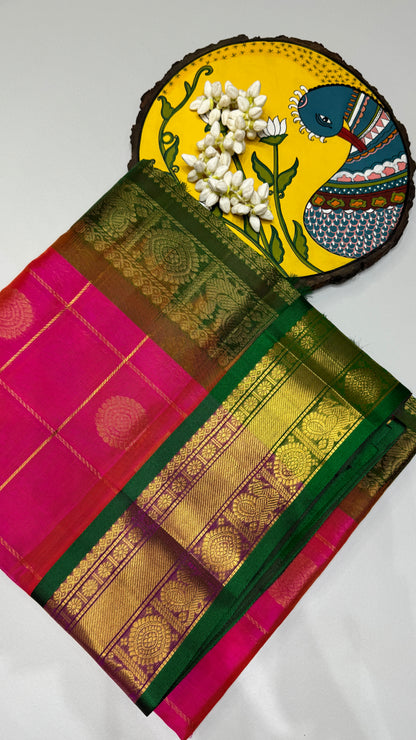 Mayil & Chakram Butta Pure Silk Cotton Saree